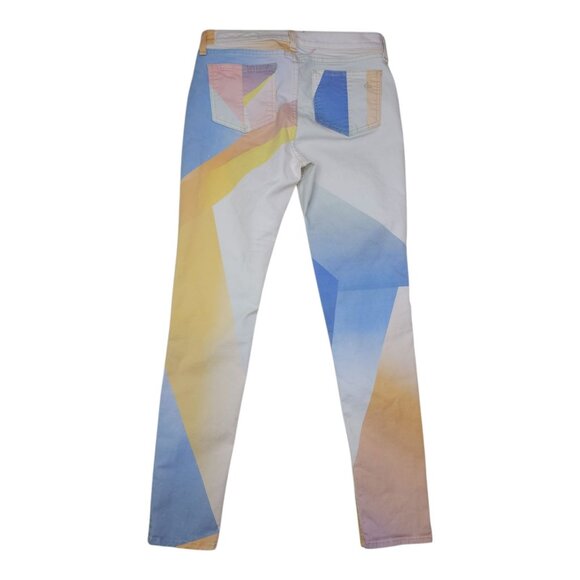Rag & Bone Womens Geo Print Skinny Jeans Size 27 Cotton Blend Small Stains - Picture 1 of 12